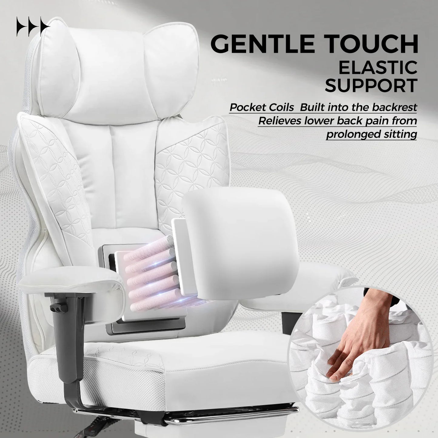 GTRacing CH510 Ergonomic Gaming Chair with Footrest