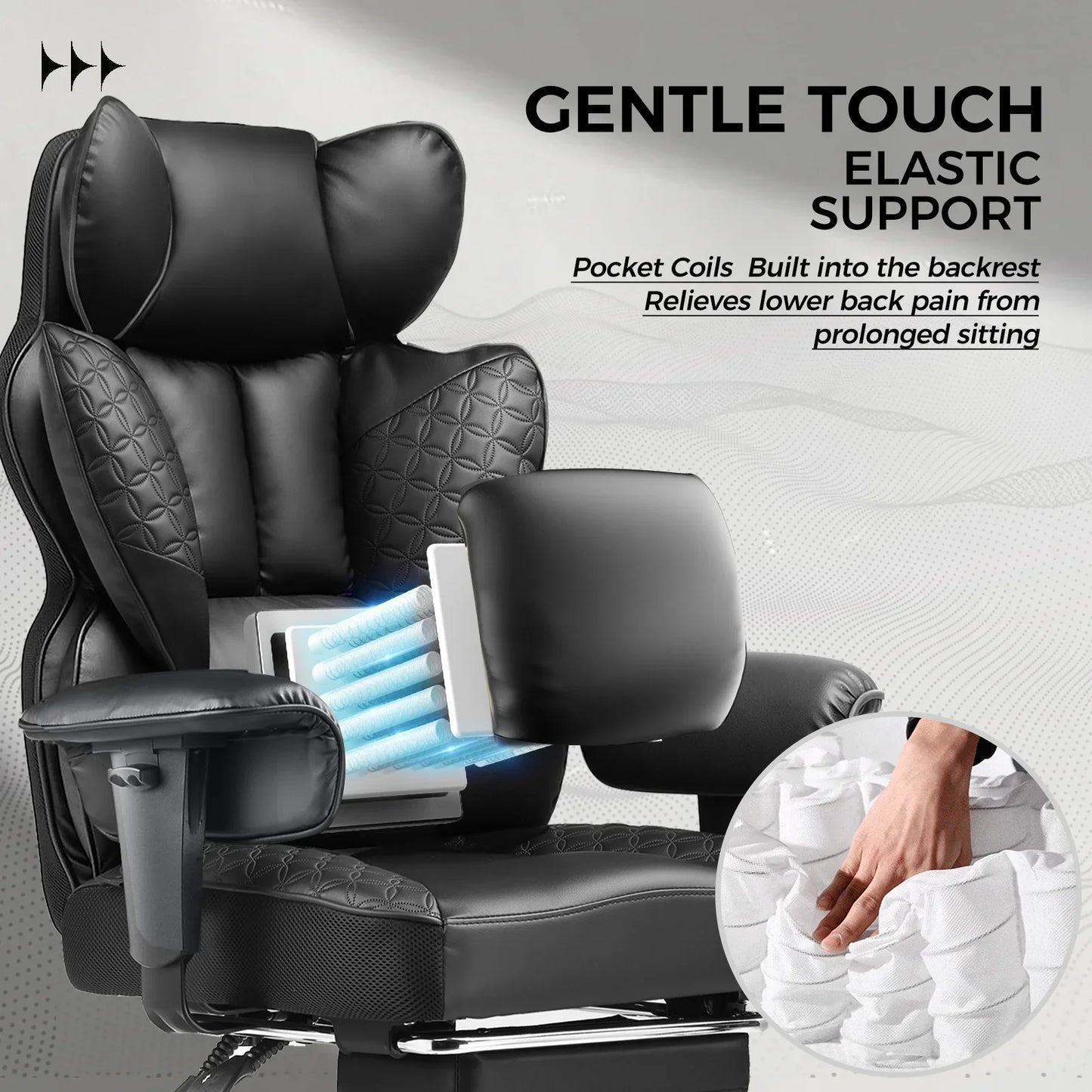 GTRacing CH510 Ergonomic Gaming Chair with Footrest
