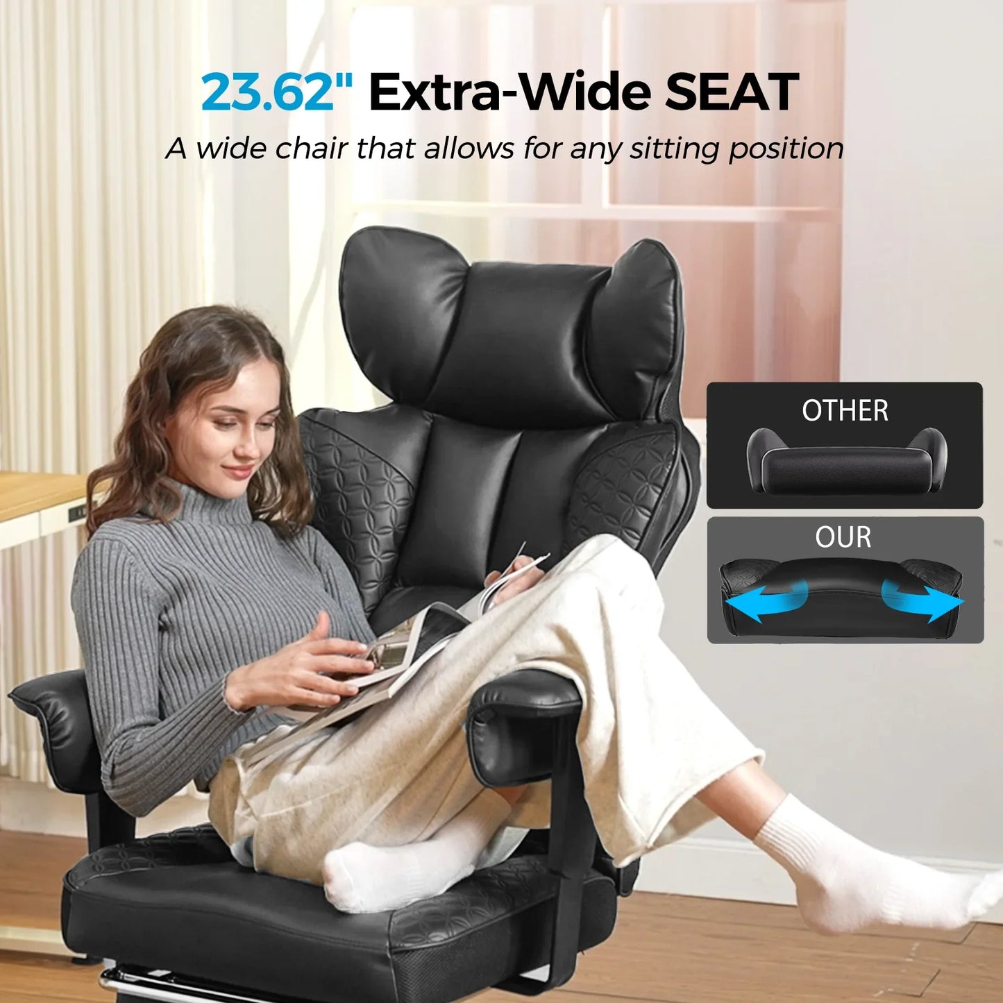 GTRacing CH510 Ergonomic Gaming Chair with Footrest