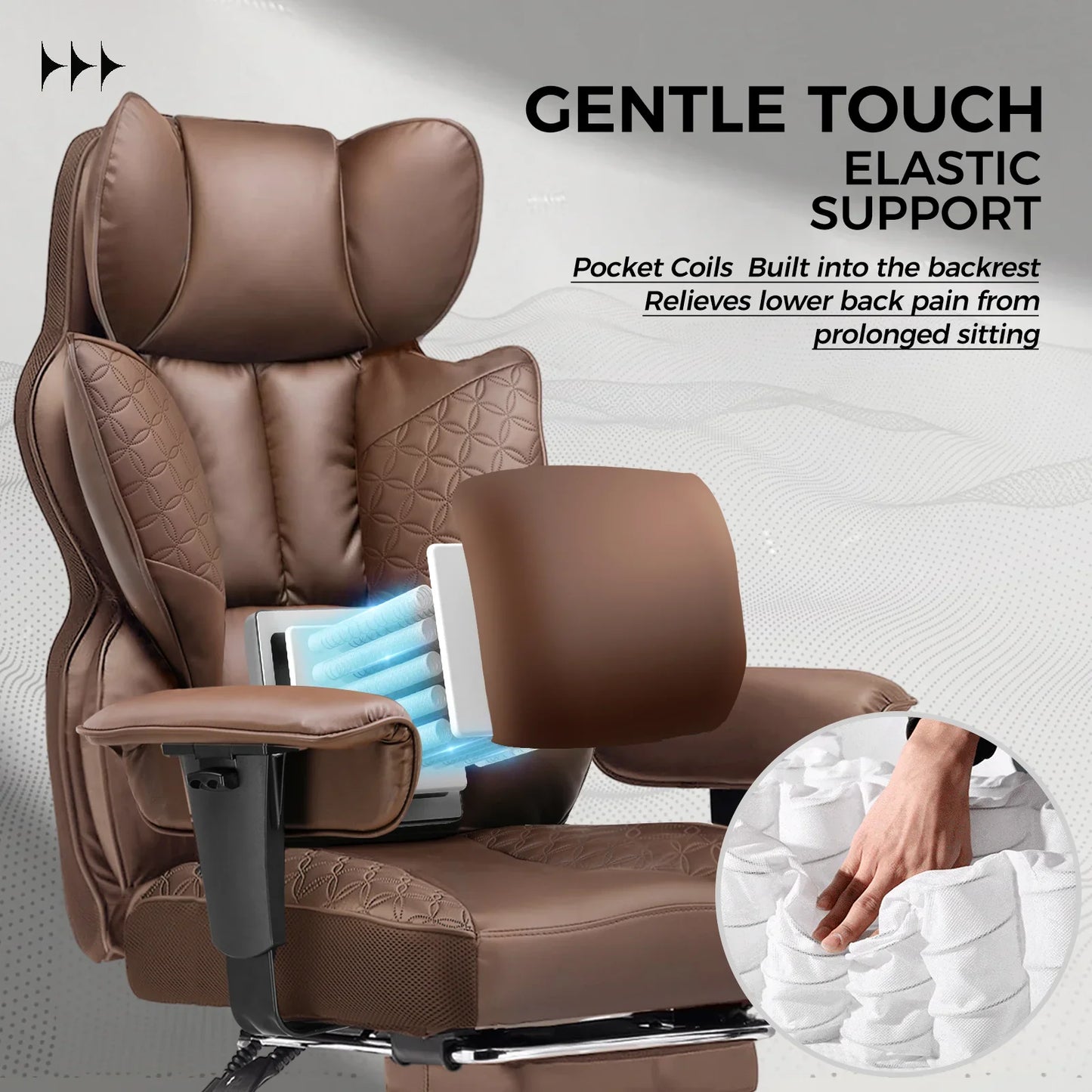 GTRacing CH510 Ergonomic Gaming Chair with Footrest