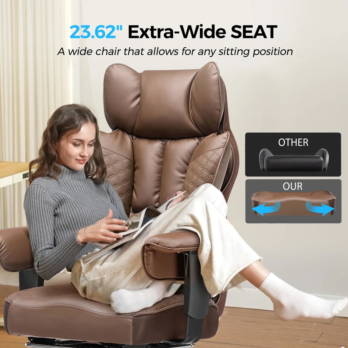 GTRacing CH510 Ergonomic Gaming Chair with Footrest