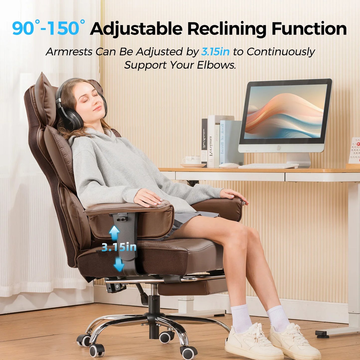 GTRacing CH510 Ergonomic Gaming Chair with Footrest