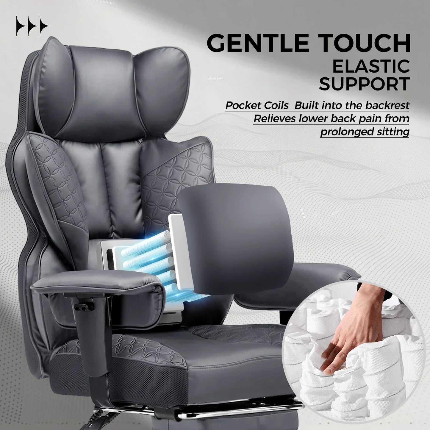 GTRacing CH510 Ergonomic Gaming Chair with Footrest