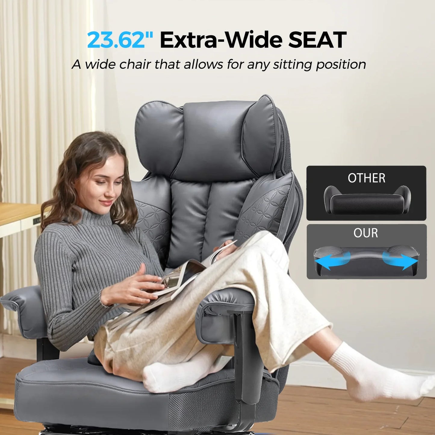 GTRacing CH510 Ergonomic Gaming Chair with Footrest
