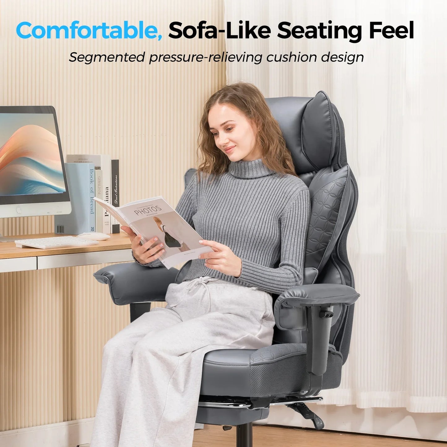 GTRacing CH510 Ergonomic Gaming Chair with Footrest