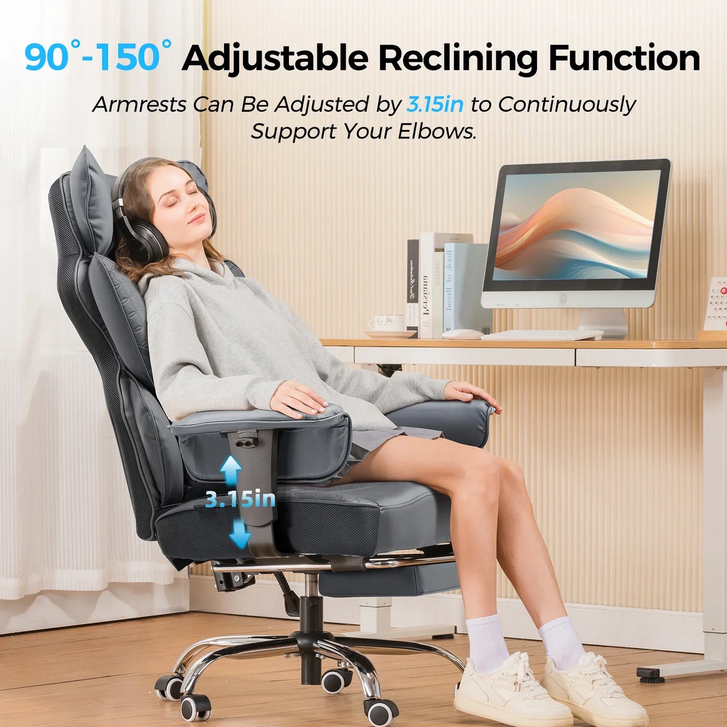 GTRacing CH510 Ergonomic Gaming Chair with Footrest