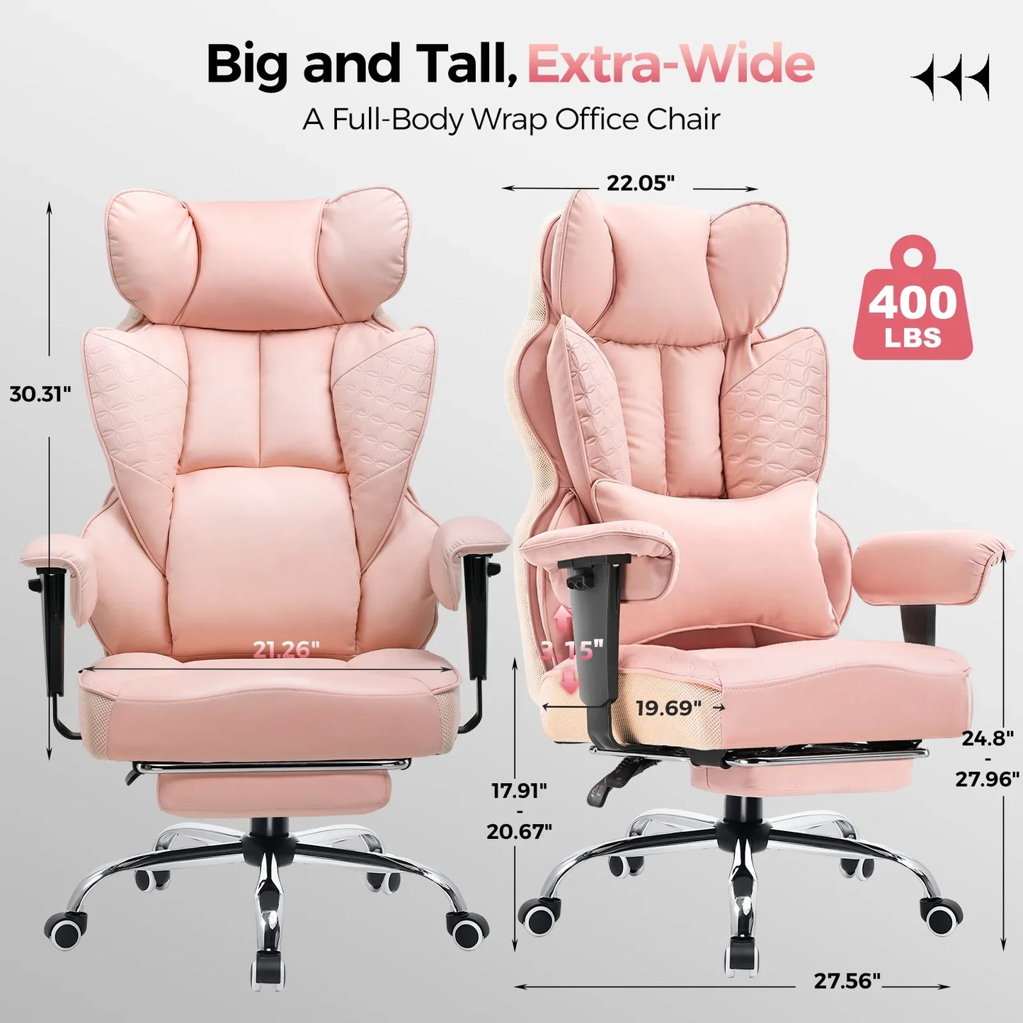 GTRacing CH510 Ergonomic Gaming Chair with Footrest