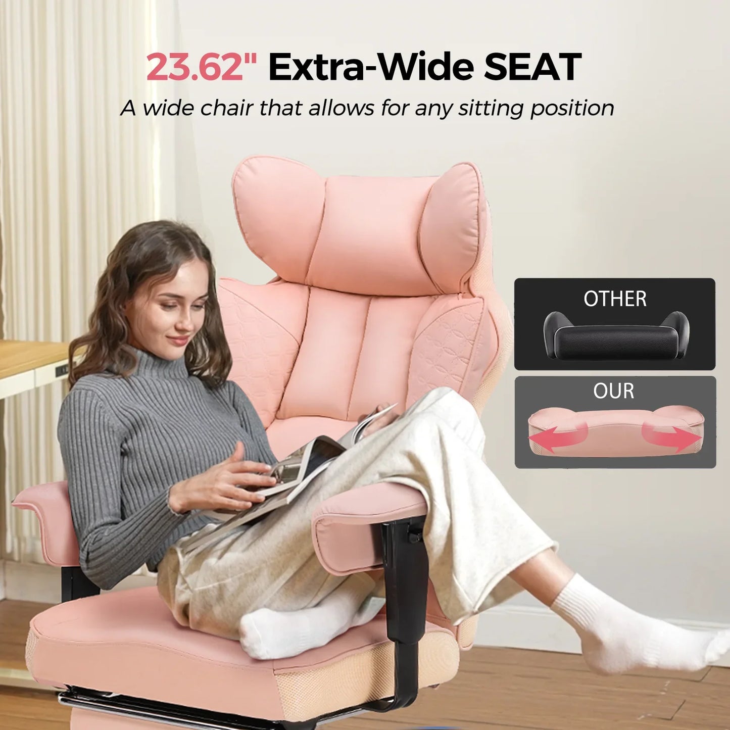 GTRacing CH510 Ergonomic Gaming Chair with Footrest