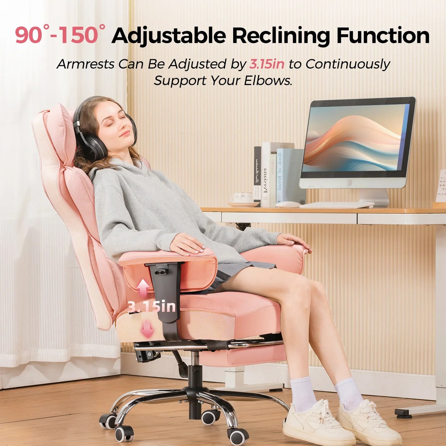 GTRacing CH510 Ergonomic Gaming Chair with Footrest