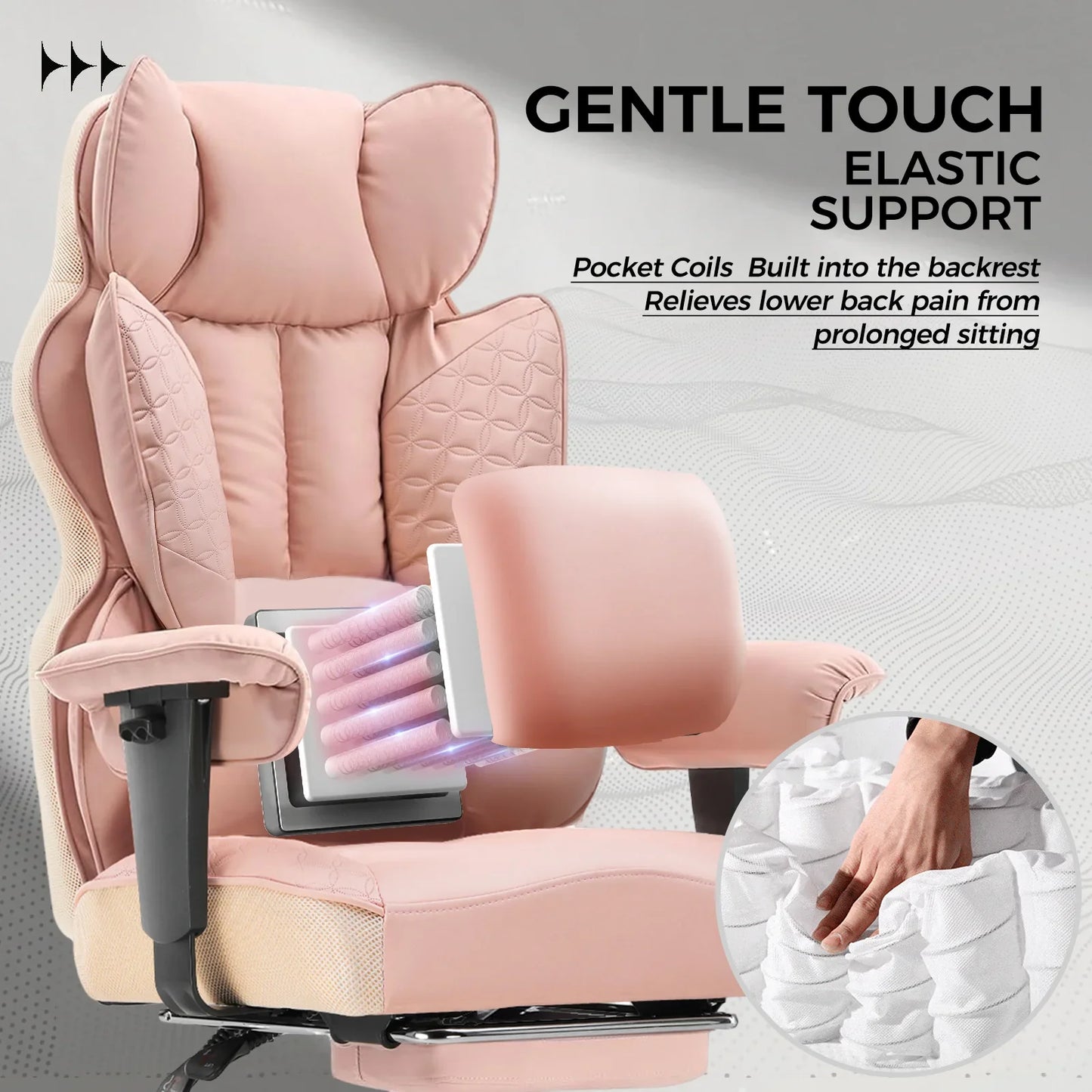 GTRacing CH510 Ergonomic Gaming Chair with Footrest