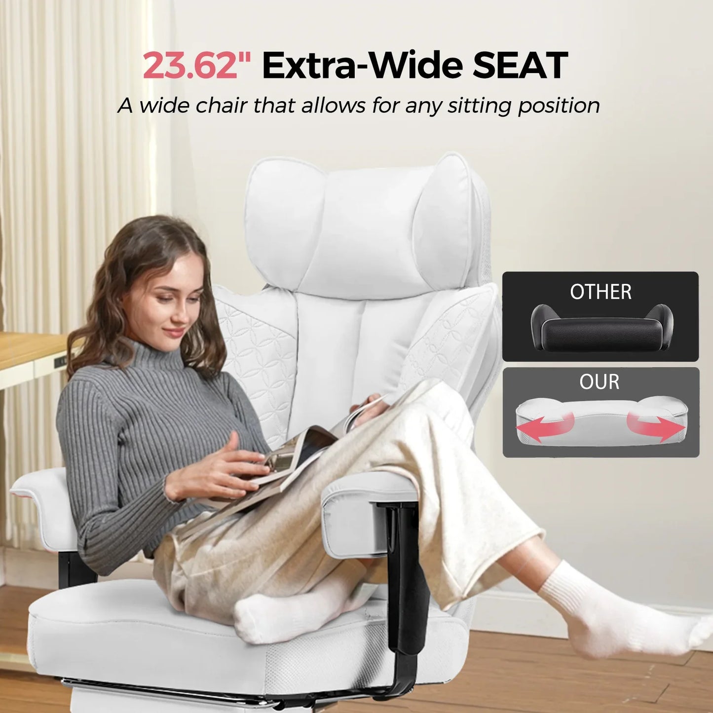 GTRacing CH510 Ergonomic Gaming Chair with Footrest