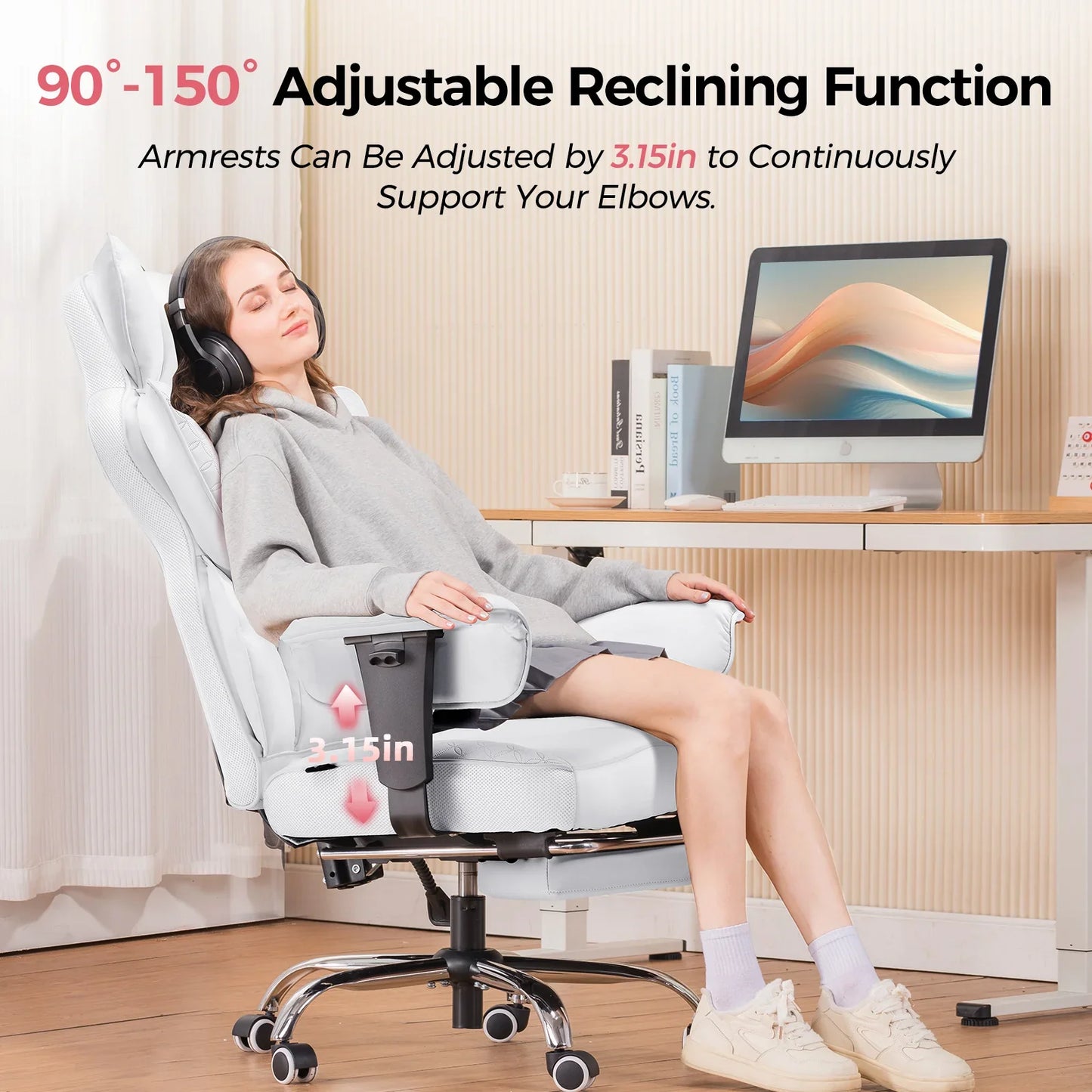 GTRacing CH510 Ergonomic Gaming Chair with Footrest