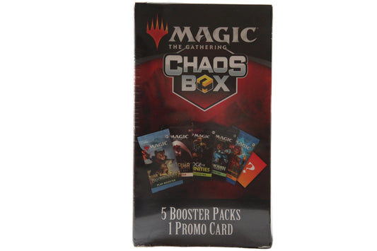 MAGIC THE GATHERING Chaos Box packaging with cards on a white background